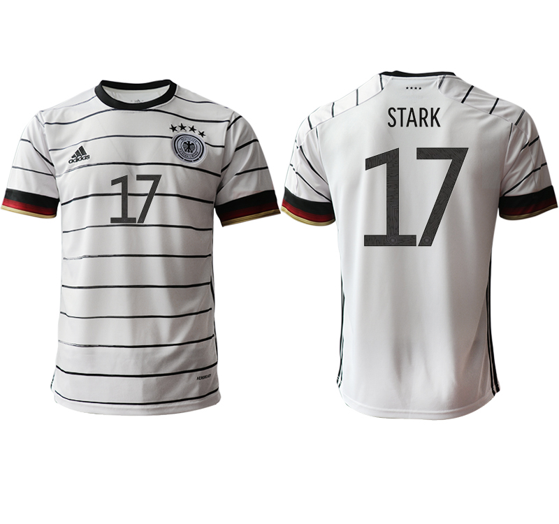 Men 2021 European Cup Germany home aaa version white #17 Soccer Jersey